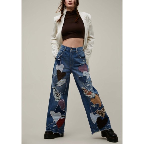 NWT Free People Piece Of My Heart Jeans / Crazy For You - Picture 1 of 10